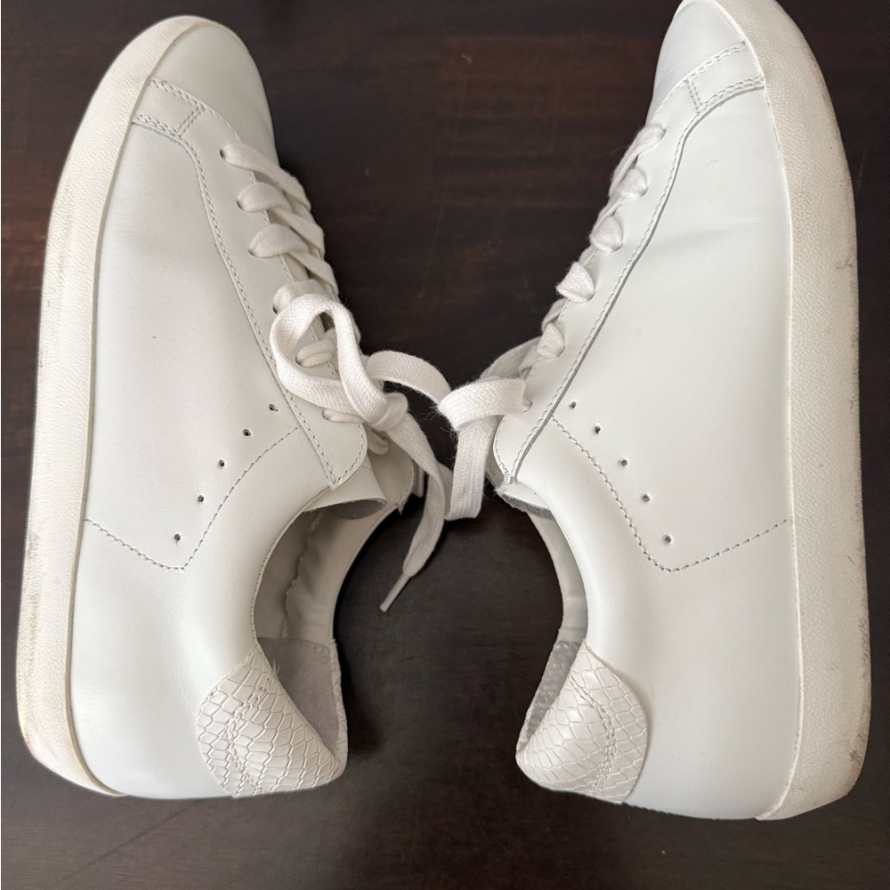 Banana Republic White Lace-Up Sneakers - Picture 4 of 9